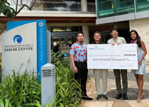 2023 Cooling Cancer donation check archive photo